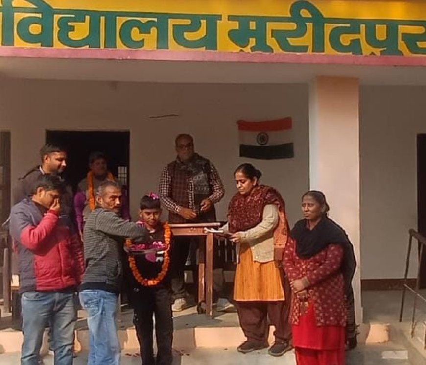 मेहनत रंग लाई प्राथमिक विद्यालय मुरीदपुर के छात्र ज्ञानेश्वर ने विद्या ज्ञान प्रवेश परीक्षा किया उत्तीर्ण