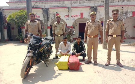 देवरिया जिले के थाना खामपार पुलिस ने 08 पेटी अवैध देशी शराब के साथ 02 अभियुक्तों को किया गिरफ्तार