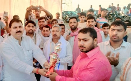 विजेता खिलाड़ियों को सील्ड व उचित पुरस्कार देकर किया गया सम्मान