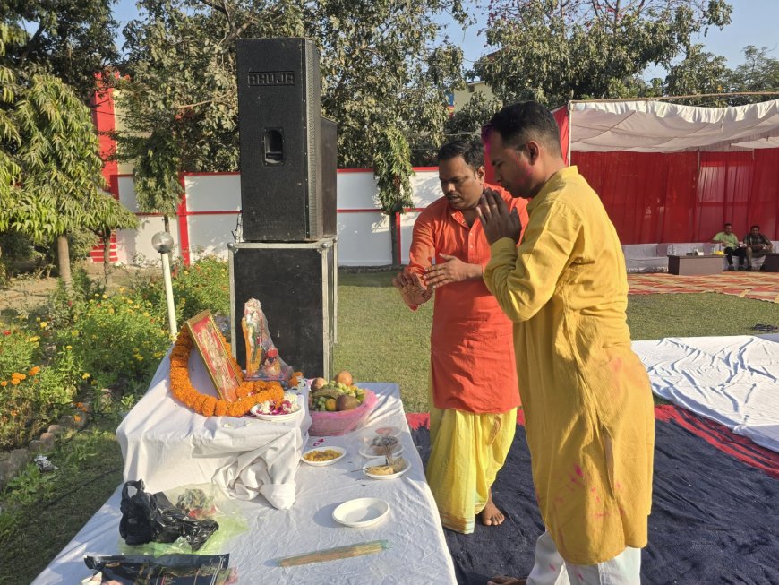 पुलिस आवास परिसर में संगीतमय सुंदर कांड पाठ के साथ होली मिलन समारोह का हुआ आयोजन