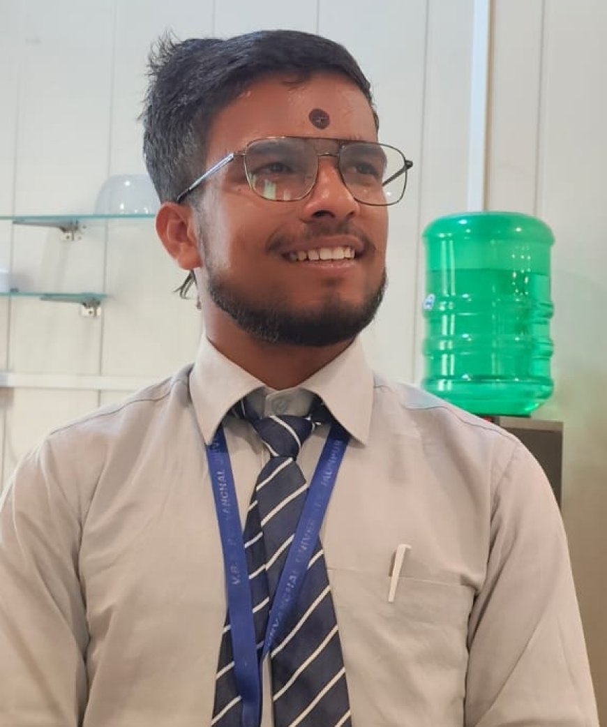 पीयू के छात्र अभिषेक दुबे का इंटर्नशिप के लिए चयन