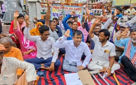 दिव्यागजनों अपनी मांगों को लेकर दिया धरना प्रदर्शन