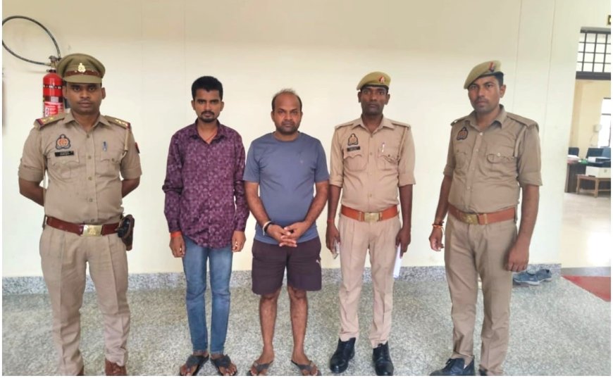 पुलिस टीम ने एक पिकअप से 07 राशि गोवंशीय पशु किया बरामद 02 तस्करों गिरफ्तार