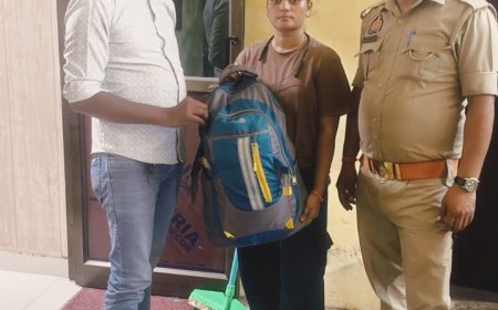 चार घंटे में कैट पुलिस ने बरामद कर लौटाया महिला का गुम हुआ बैग