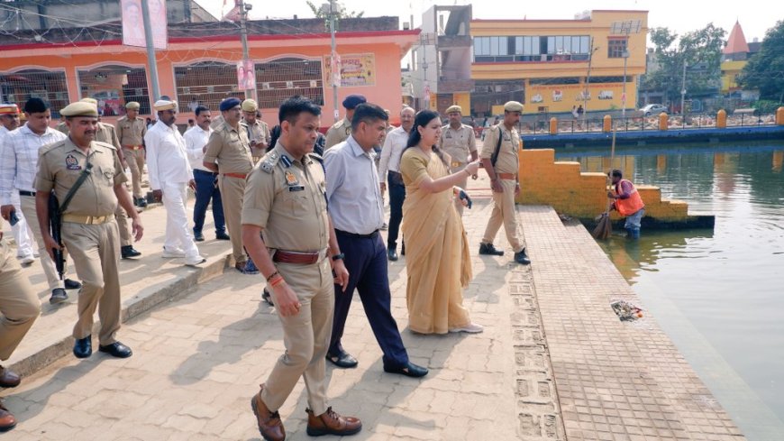 पुलिस उप महानिरीक्षक एस. चन्नप्पा ने मंडलायुक्त व डीएम के साथ छठ घाटों का किया निरीक्षण, दिए आवश्यक दिशा-निर्देश