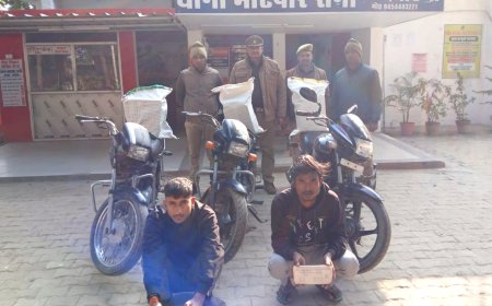पुलिस ने 03 मोटर साईकिल और अवैध देशी शराब के साथ 02 को किया गिरफ्तार, एक फरार