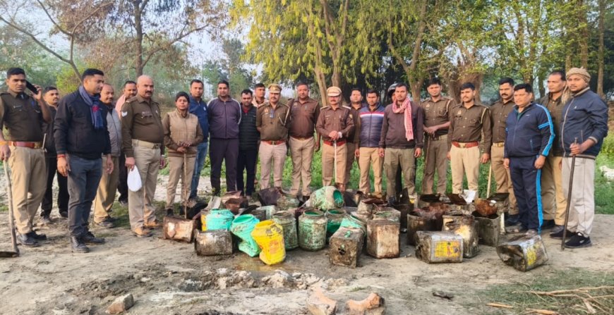 तरकुलवा पुलिस व आबकारी विभाग की संयुक्त कार्रवाई, अवैध कच्ची शराब के साथ 07 अभियुक्त गिरफ्तार