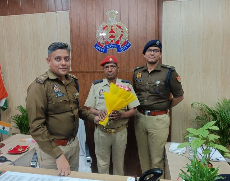 सतर्कता से टली अपहरण की घटना, होमगार्ड विजय प्रताप सिंह को एसएसपी ने किया सम्मानित