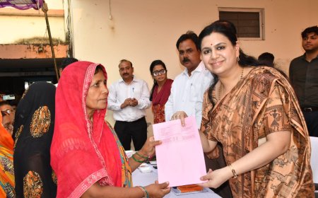 सरकारी योजनाओं का लाभ वितरण, जिलाधिकारी ने चौपाल में समस्याओं का मौके पर किया समाधान