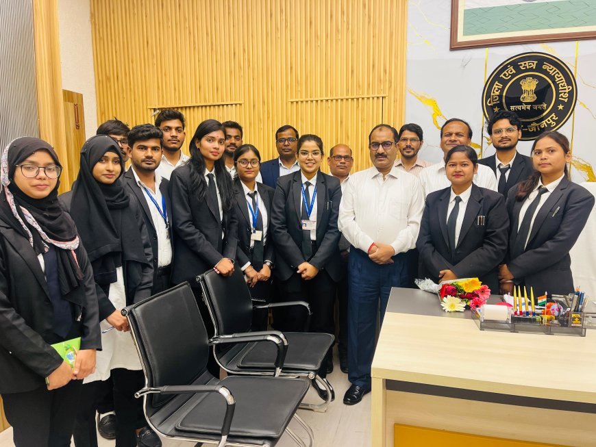 पीयू विधि के विद्यार्थियों ने न्यायालय में क्रिया भ्रमण , न्यायालय की कार्यवाही को बारिकी से देखा और समझा 