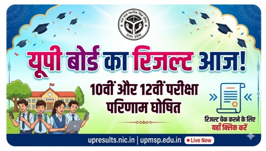 यूपी बोर्ड रिजल्ट 2026 के 55 लाख परीक्षार्थियों का इंतज़ार खत्म, आज शाम 4 बजे खुलेगा नतीजों का पिटारा