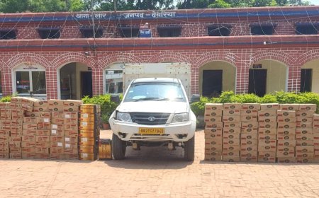 लार पुलिस को मिली बड़ी सफलता, पुलिस टीम ने पकड़ी एक पिकअप अवैध शराब 