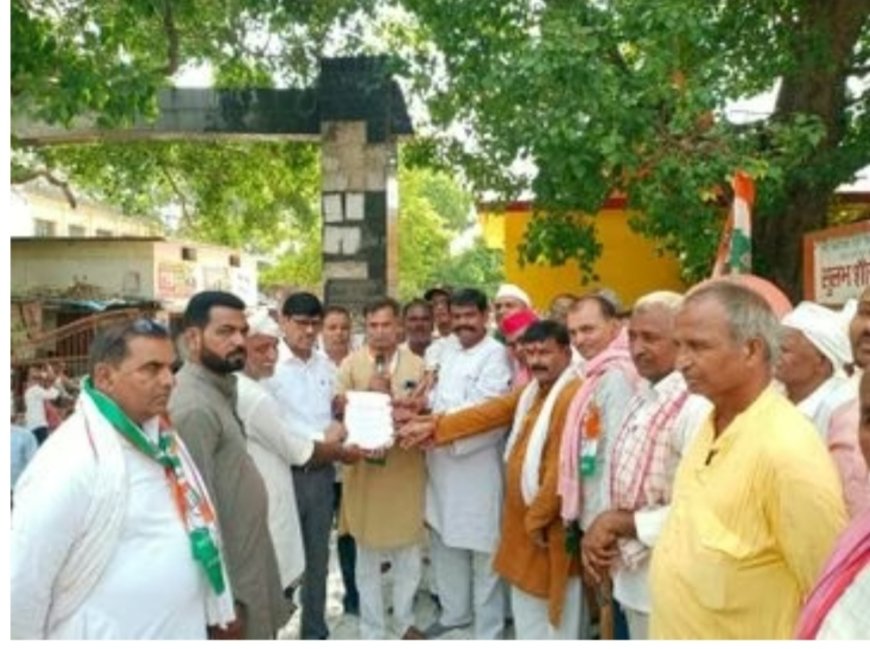 बढ़ती महंगाई के खिलाफ कांग्रेस का सलेमपुर में प्रदर्शन 