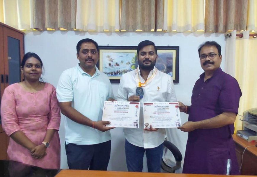 कराटे में ऋत्विक त्रिपाठी ने जीता सिल्वर मेडल