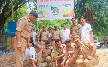 बृहद वृक्षारोपण कार्यक्रम के तहत 36वीं वाहिनी पीएसी रामनगर ने लगाए पौधे