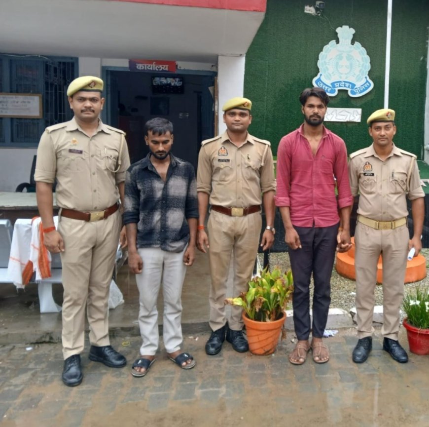 पुलिस ने अवैध तमंचा, एम्प्लीफायर और साउण्ड मिक्सर के साथ 02 अभियुक्त गिरफ्तार 